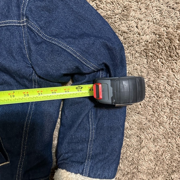 Vintage Pacsun Women's Sherpa Bomber denim jacket 00s size small - Picture 5 of 8